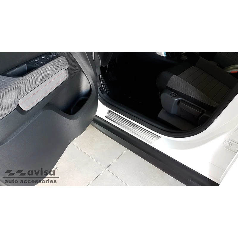 Avisa, Trinbeskyttere, Rustfritstål, passer til Citroën C3 Aircross II 2017- 'Lines' - 4-dele