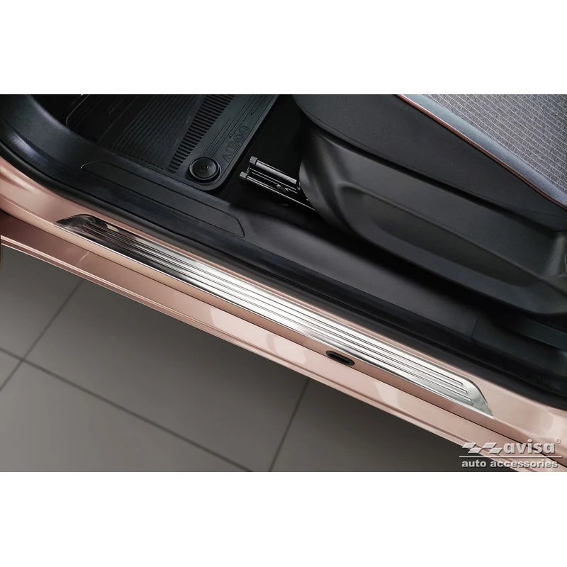 Avisa, Trinbeskyttere, Rustfritstål, passer til Fiat 500e Berlina, 3+1 & Cabrio 2020- / 500 FL 2015- 3-døre - 2-dele