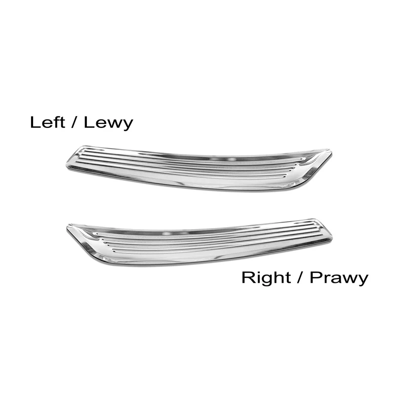 Avisa, Trinbeskyttere, Rustfritstål, passer til Mercedes C-Class W205 2014-2019 & FL 2019-2021 & W206 2021- 2-dele (rear d...