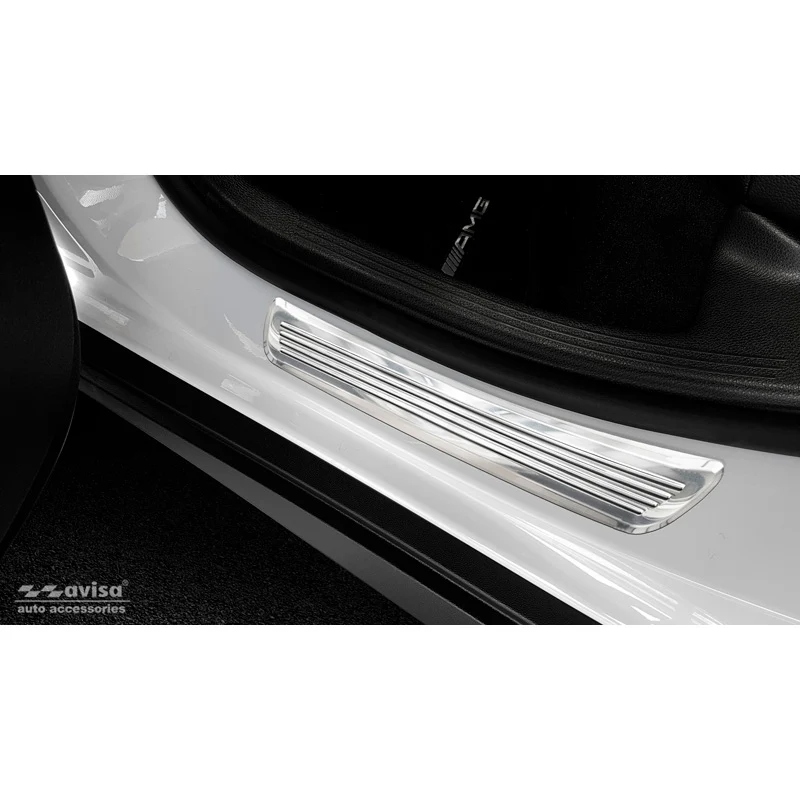 Avisa, Trinbeskyttere, Rustfritstål, passer til Mercedes GLC/GLC Coupe 2015-2019 & FL 2019- 2-dele (rear døre)
