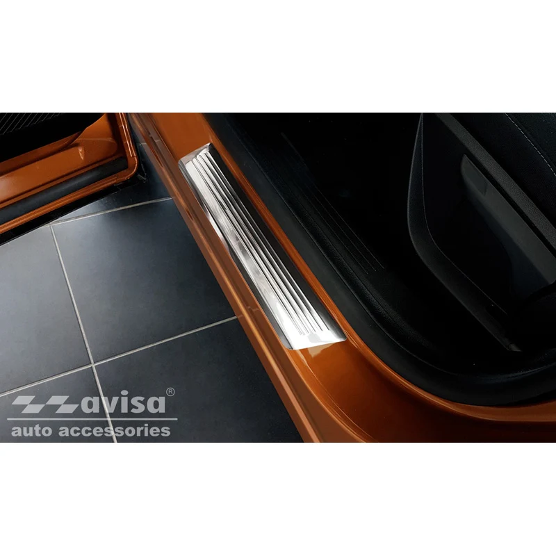 Avisa, Trinbeskyttere, Rustfritstål, passer til Renault Captur II 2020- 'Lines' - 4-dele