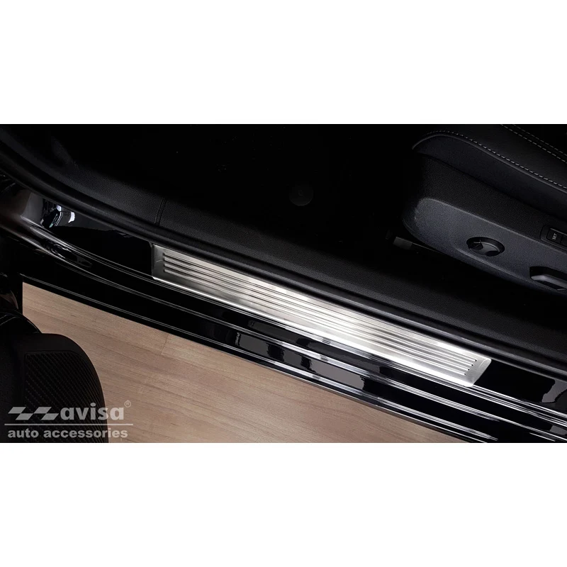 Avisa, Trinbeskyttere, Rustfritstål, passer til Skoda Octavia IV Sedan/Kombi 2020-2024 & FL 2024- 'Lines' - 4-dele