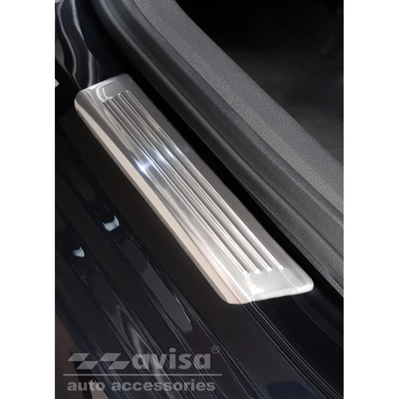 Avisa, Trinbeskyttere, Rustfritstål, passer til Skoda Octavia IV Sedan/Kombi 2020-2024 & FL 2024- 'Lines' - 4-dele