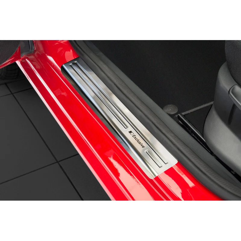 Avisa, Trinbeskyttere, Rustfritstål, passer til Skoda Fabia III Combi/Hatchback 2014-2018 & FL 2018-2021 - 'Exclusive' - 4...