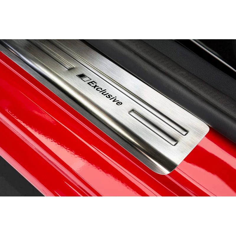 Avisa, Trinbeskyttere, Rustfritstål, passer til Skoda Fabia III Combi/Hatchback 2014-2018 & FL 2018-2021 - 'Exclusive' - 4...