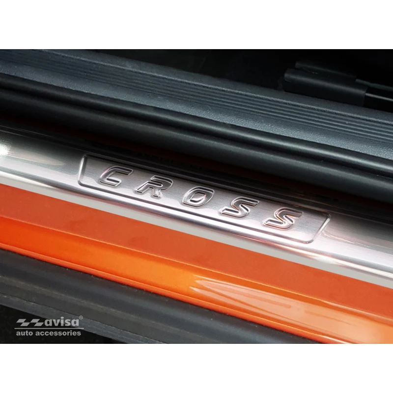 Avisa, Trinbeskyttere, Rustfritstål, passer til Volkswagen T-Cross 2019-2024 & FL 2024- 'Cross' 4-dele