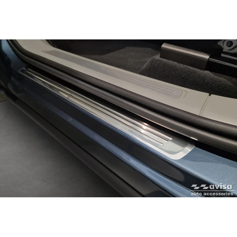 Avisa, Trinbeskyttere, Rustfritstål, passer til Volvo XC60 II 2017-2021 & FL 2021- incl. R-Design- - 'Lines' - 4-dele