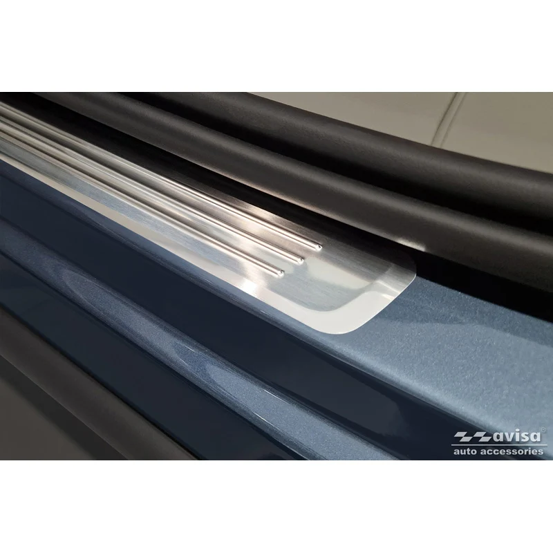 Avisa, Trinbeskyttere, Rustfritstål, passer til Volvo XC60 II 2017-2021 & FL 2021- incl. R-Design- - 'Lines' - 4-dele