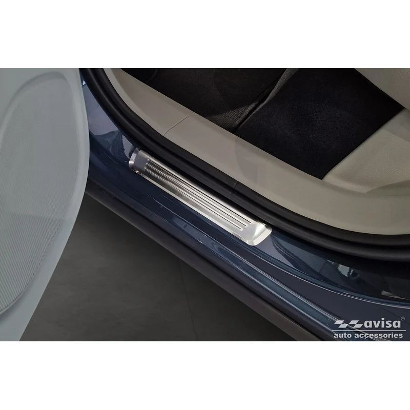 Avisa, Trinbeskyttere, Rustfritstål, passer til Volvo XC60 II 2017-2021 & FL 2021- incl. R-Design- - 'Lines' - 4-dele