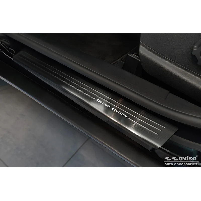 Avisa, Trinbeskyttere, Sort, Rustfritstål, passer til Ford EcoSport Facelift 2017- - 'Special Edition' - 4-dele