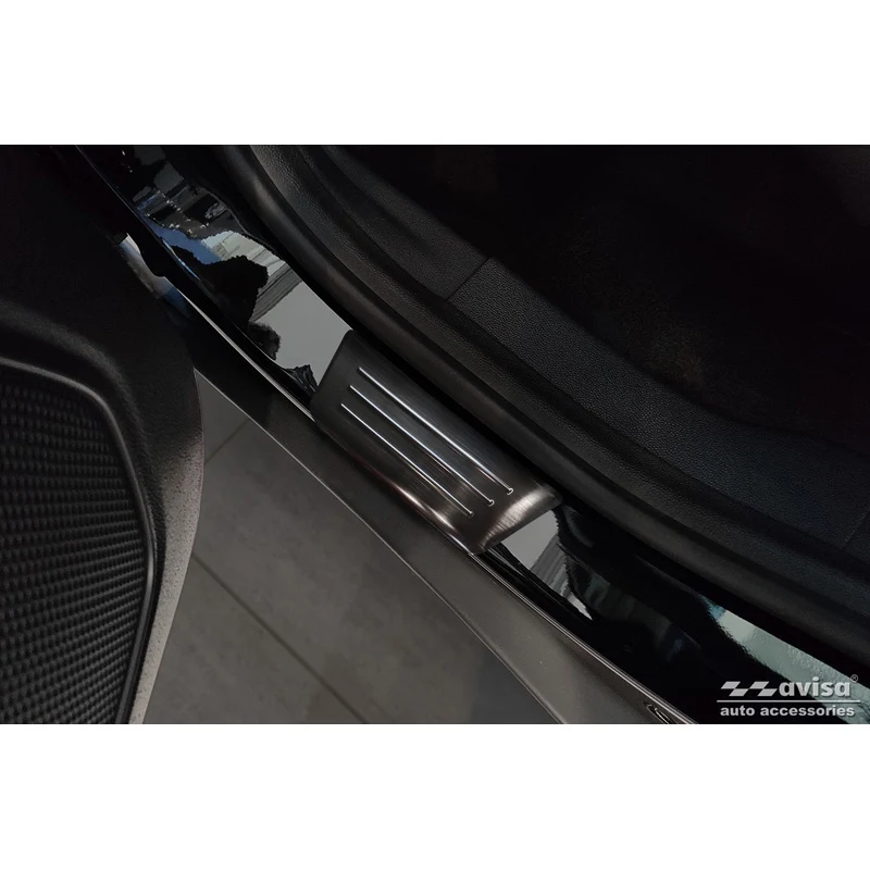 Avisa, Trinbeskyttere, Sort, Rustfritstål, passer til Ford EcoSport Facelift 2017- - 'Special Edition' - 4-dele