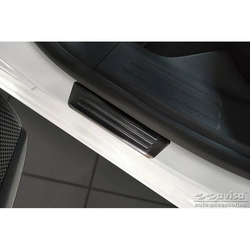 Avisa, Trinbeskyttere, Sort, Rustfritstål, passer til Opel Mokka 2020- - 'Special Edition' - 4-dele