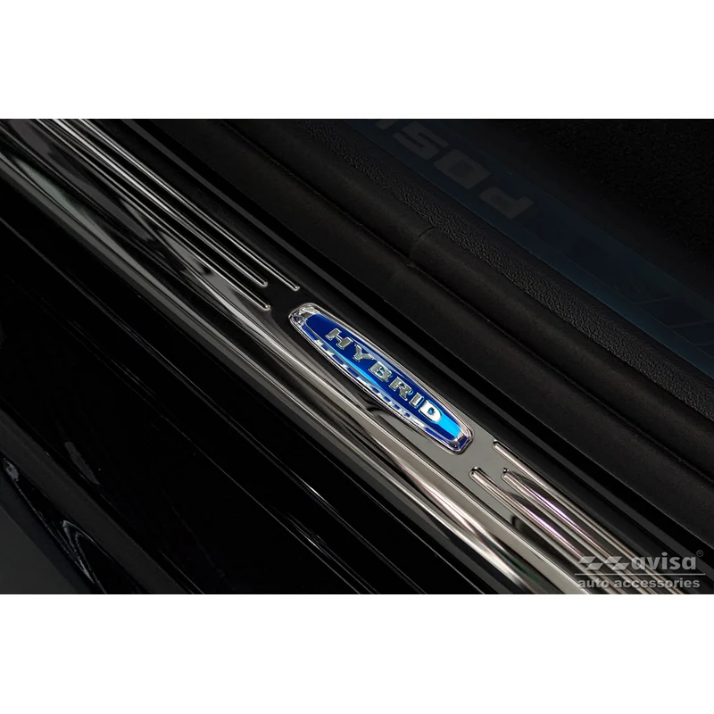 Avisa, Trinbeskyttere, Sort, Rustfritstål, passer til BMW X6 G06 2019- 'Hybrid' - 4-dele