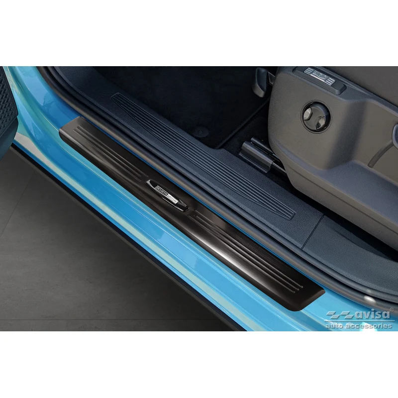Avisa, Trinbeskyttere, Sort, Rustfritstål, passer til Ford Tourneo Connect III 2022- 'Exclusive Edition' - 2-dele