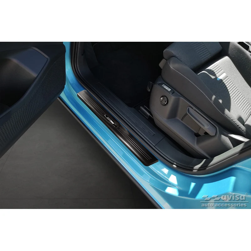 Avisa, Trinbeskyttere, Sort, Rustfritstål, passer til Ford Tourneo Connect III 2022- 'Exclusive Edition' - 2-dele
