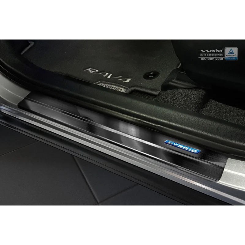 Avisa, Trinbeskyttere, Sort, Rustfritstål, passer til Toyota C-HR 2016-2019 & FL 2019-2023 & RAV4 IV FL 2016-2018 & Lexus...