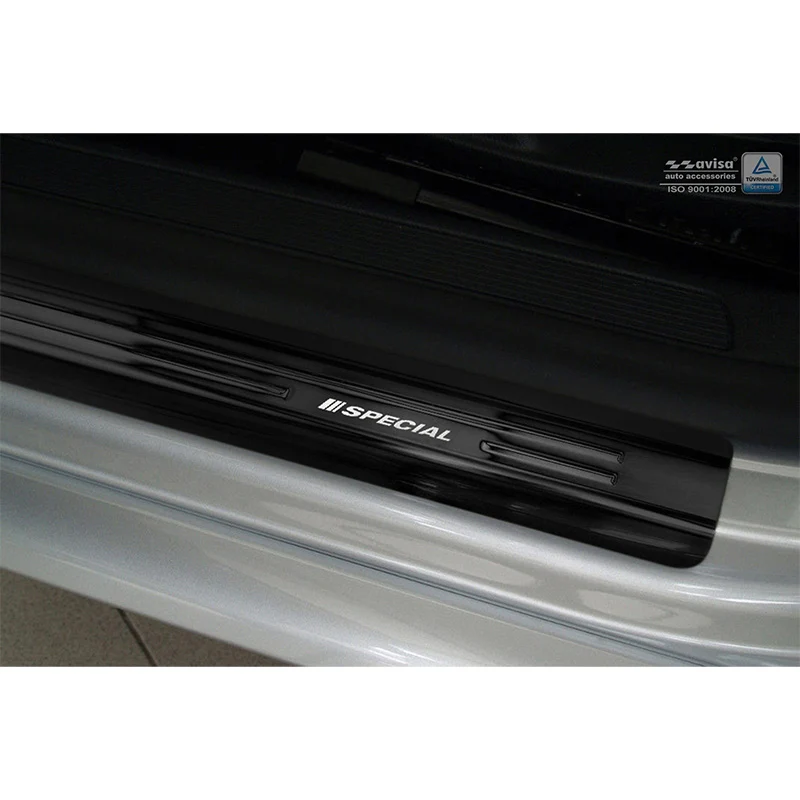 Avisa, Trinbeskyttere, Sort, Rustfritstål, passer til Volkswagen Passat 3C 2005-2014 - 'Special Edition' - 4-dele