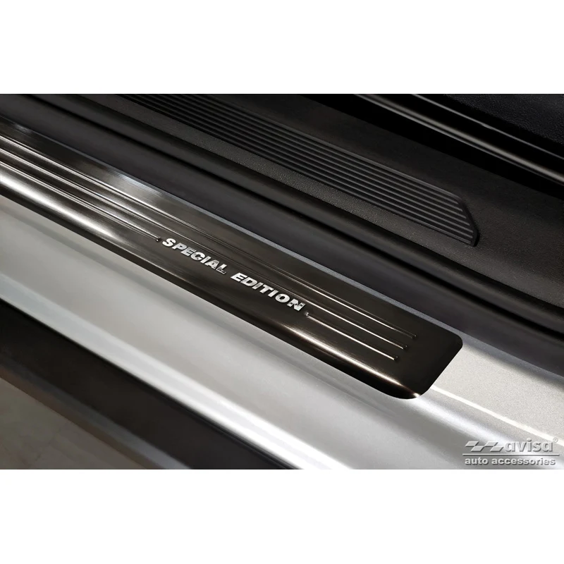 Avisa, Trinbeskyttere, Sort, Rustfritstål, passer til Skoda Enyaq iV 2020- - 'Special Edition' - 4-dele