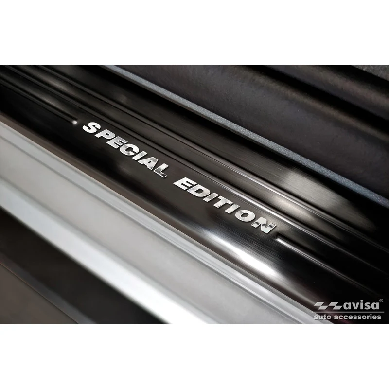Avisa, Trinbeskyttere, Sort, Rustfritstål, passer til Skoda Enyaq iV 2020- - 'Special Edition' - 4-dele