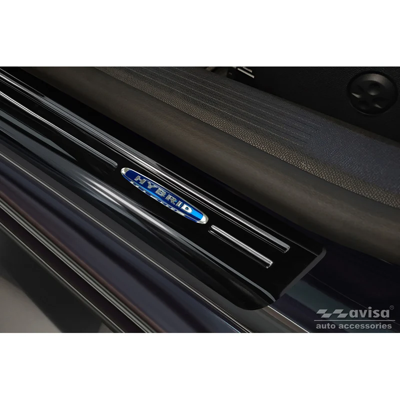 Avisa, Trinbeskyttere, Sort, Rustfritstål, passer til Peugeot 508 II Sedan 2019- 'Hybrid' - 4-dele