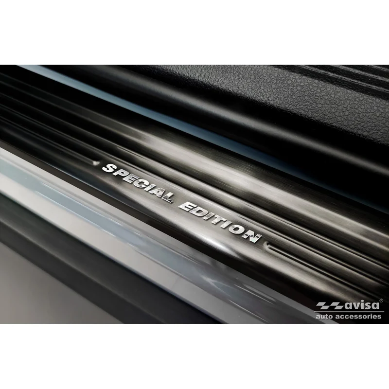 Avisa, Trinbeskyttere, Sort, Rustfritstål, passer til Nissan Qashqai III 2021- - 'Special Edition' - 4-dele