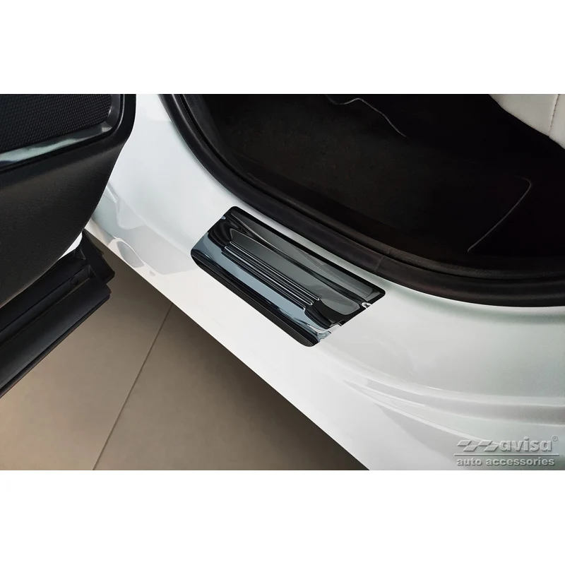 Avisa, Trinbeskyttere, Sort, Rustfritstål, passer til Honda HR-V 2021- 'Hybrid' - 4-dele