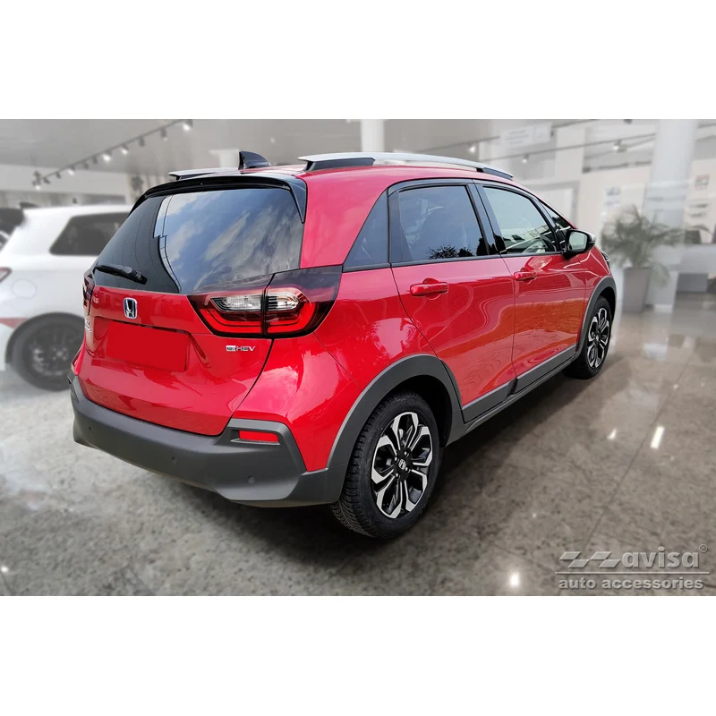 Avisa, Trinbeskyttere, Sort, Rustfritstål, passer til Honda Jazz Crosstar 2020- 'Lines' - 4-dele