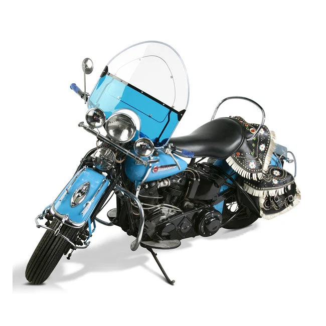 NC Beaded Lower Windshield Blue Knucklehead 36-47; Panhead 48