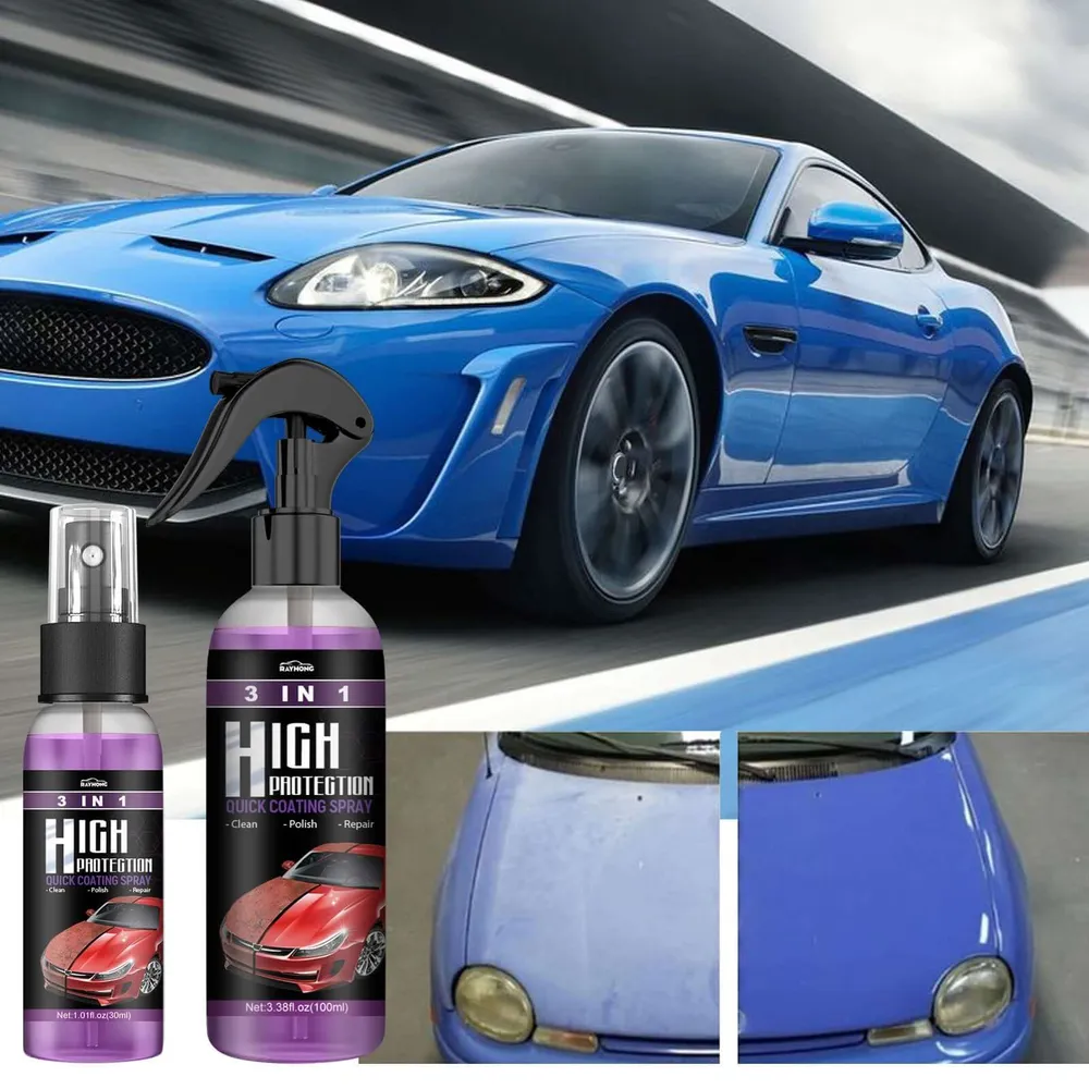Bilbeskyttelsesspray 3-i-1: Lak, Glas & Plastpleje