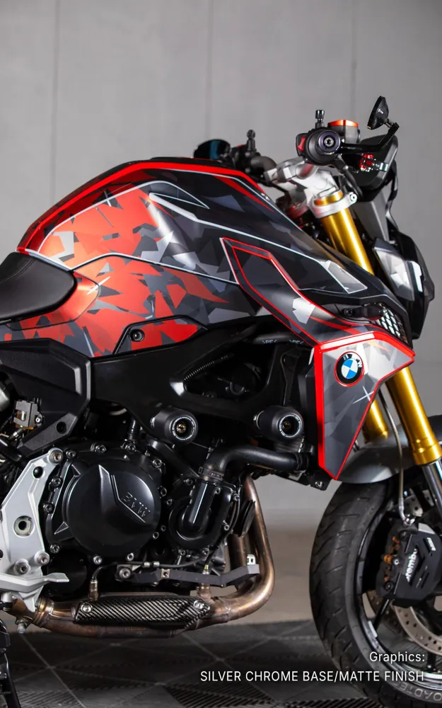 BMW F 900 R DEKOR - "Flake" (Sort/Rød)