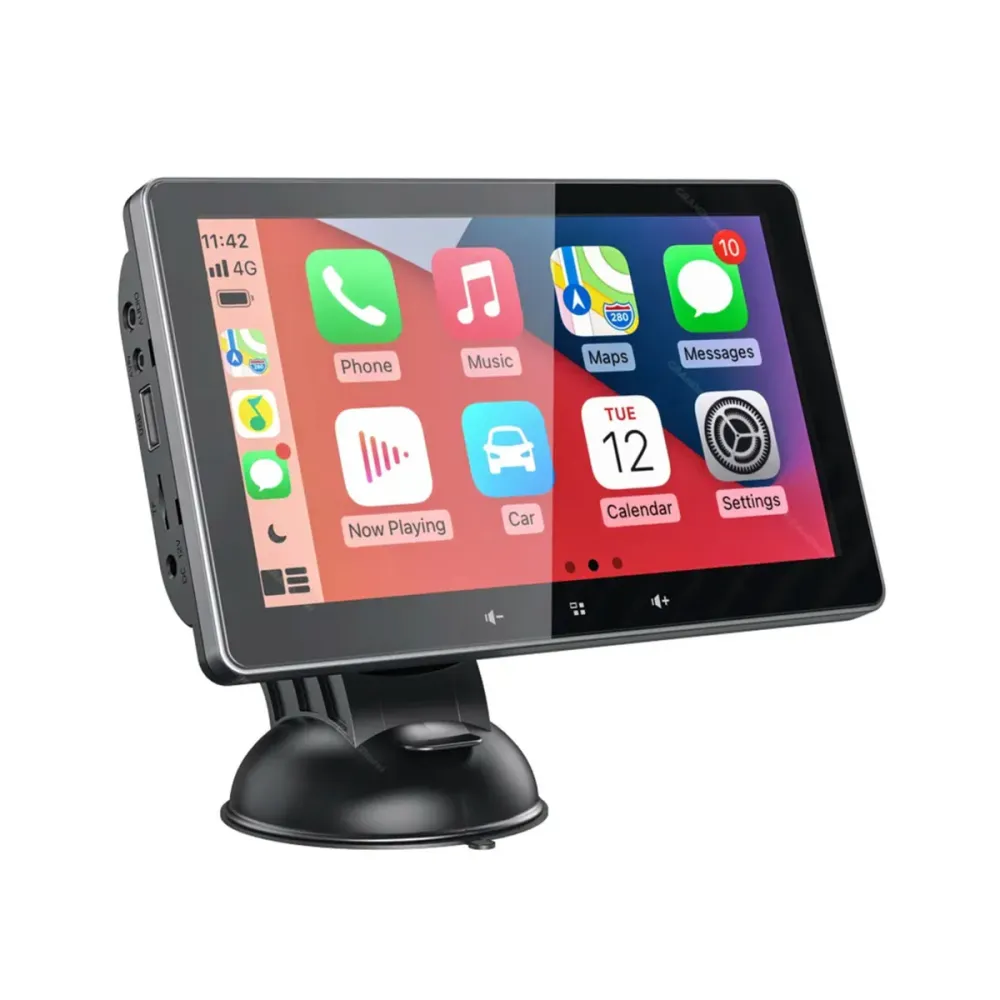 Bærbart navigationssystem med CarPlay og Android Auto | 7 tommer | Bluetooth | FM-sender | AUX