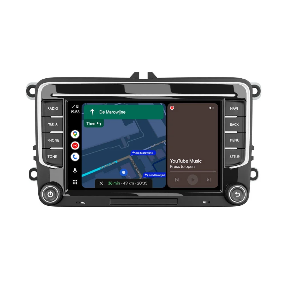 CarPlay & Android Navigation til VW Seat & Skoda 7" | 64 GB | DAB | 8 CORE