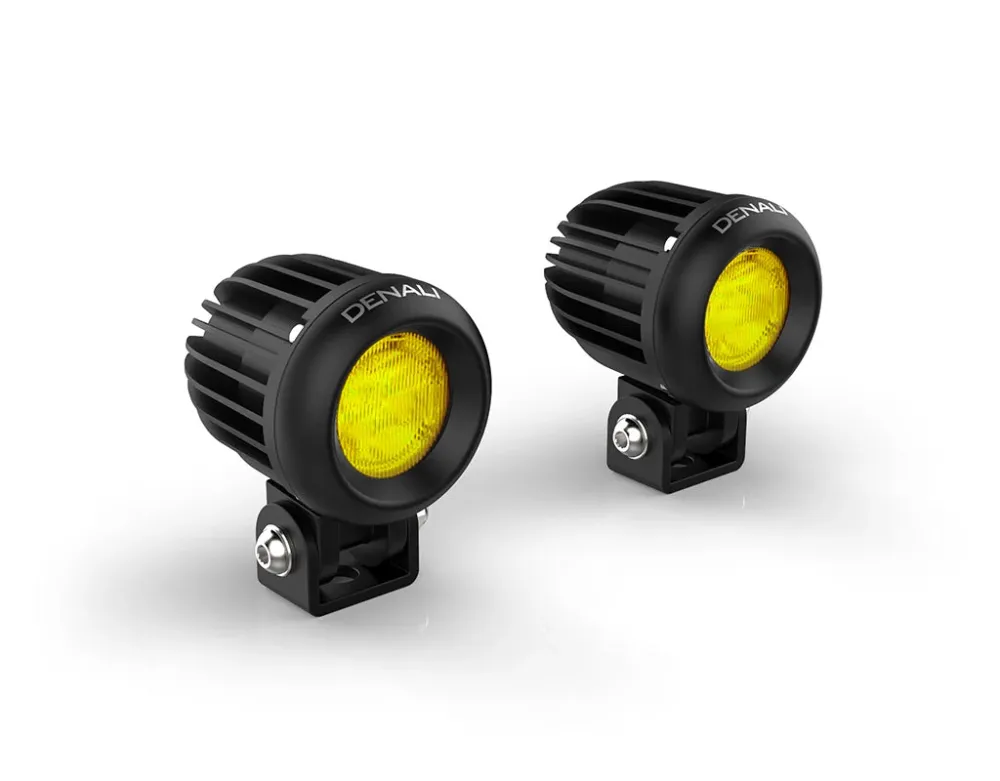 Sæt: D2 x2, Gule Linser, R1300GS Nedre Beslag DENALI Electronics