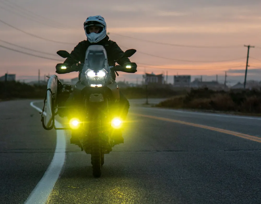 Sæt: D2 x2, Gule Linser, R1300GS Nedre Beslag DENALI Electronics