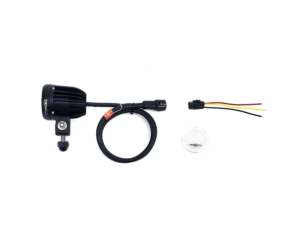 Sæt: D2 x2, Gule Linser, R1300GS Nedre Beslag DENALI Electronics
