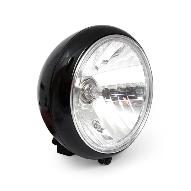 Forlygte 7" Harley FL Style Prism Sort FLST 86-17