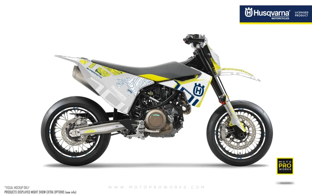 Husqvarna 701 DEKOR - "Monarch" (Hvid/Mønster)