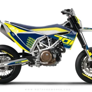 Husqvarna 701 DEKOR - "SEVENOH" (Blå/Gul)