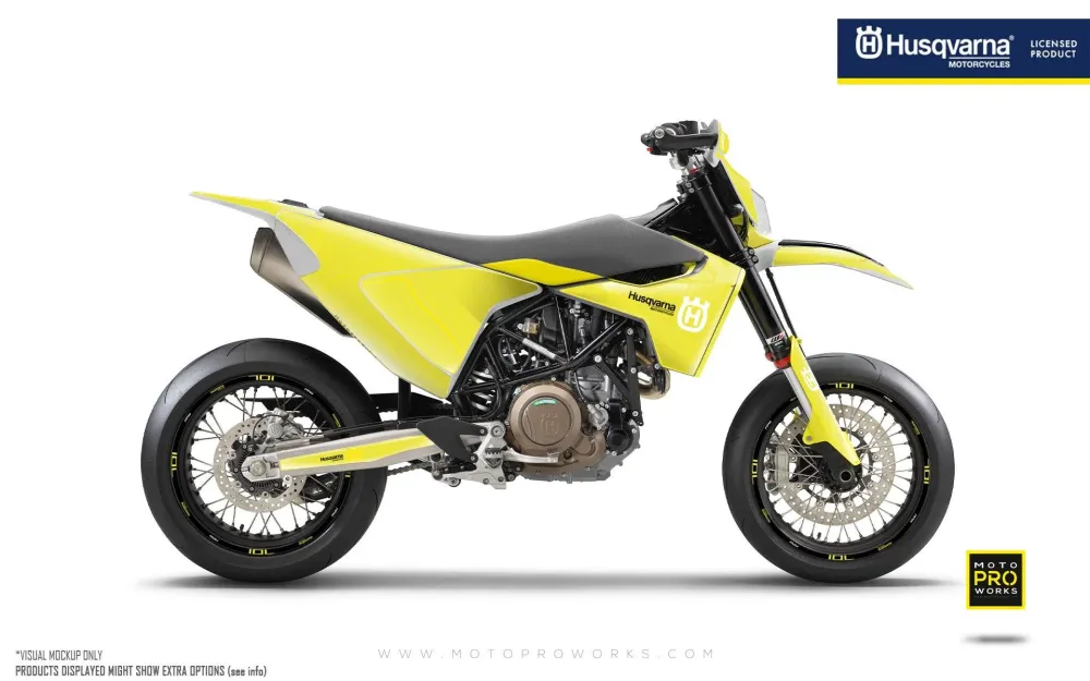 Husqvarna 701 DEKOR - "Topography" (Gul)