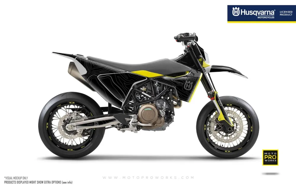 Husqvarna 701 DEKOR - "Topography" (Sort)