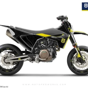 Husqvarna 701 DEKOR - "Topography" (Sort/Gul)