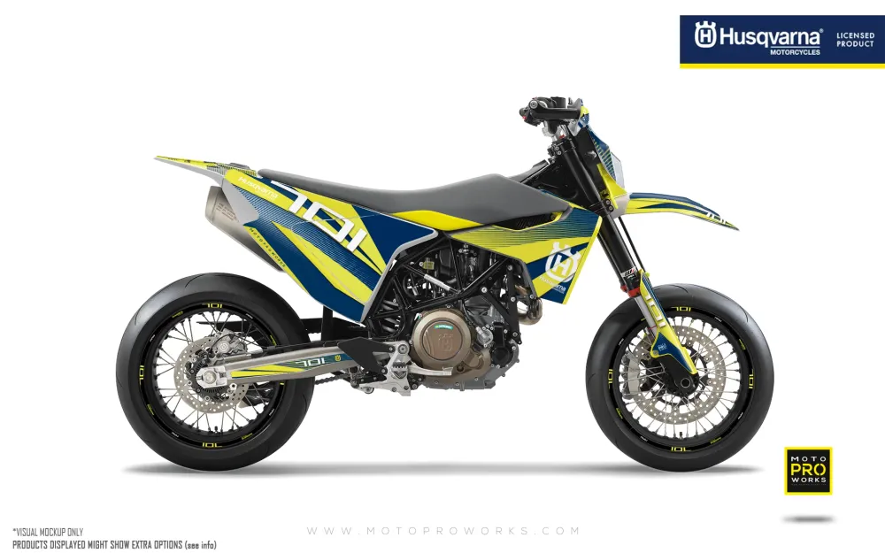 Husqvarna 701 Enduro Dekor - "Featherlight" (Gul/Blå)