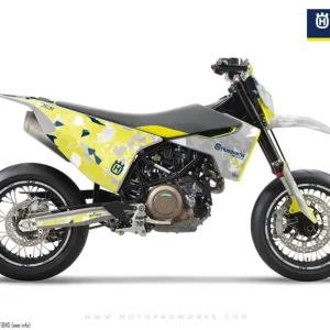 Husqvarna 701 Enduro Dekor - "Flake" (Grå/Gul)