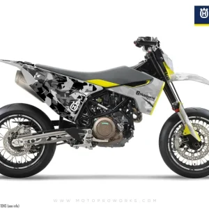 Husqvarna 701 Enduro Dekor - "Flake" (Grå/Sort)