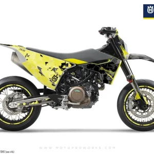 Husqvarna 701 Enduro Dekor - "Flake" (Gul/Sort)