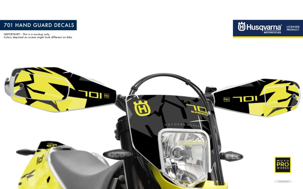 Husqvarna 701 Enduro Dekor - "Flake" (Gul/Sort)