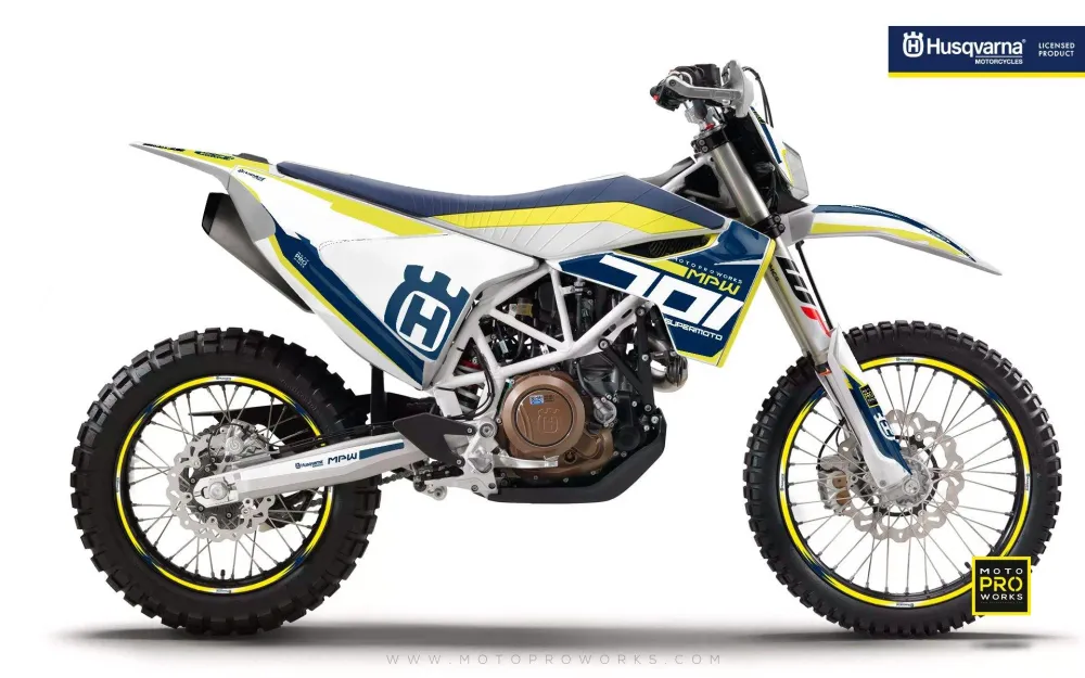 Husqvarna 701 Enduro Dekor - "SEVENOHONE" (Blå/hvid)