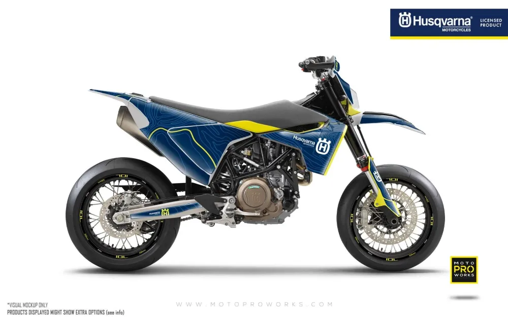 Husqvarna 701 Enduro Dekor - "Topography" (Blå)