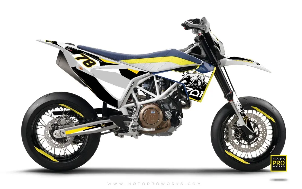 Husqvarna 701 Enduro Dekor - "TORO" (sort/hvid)
