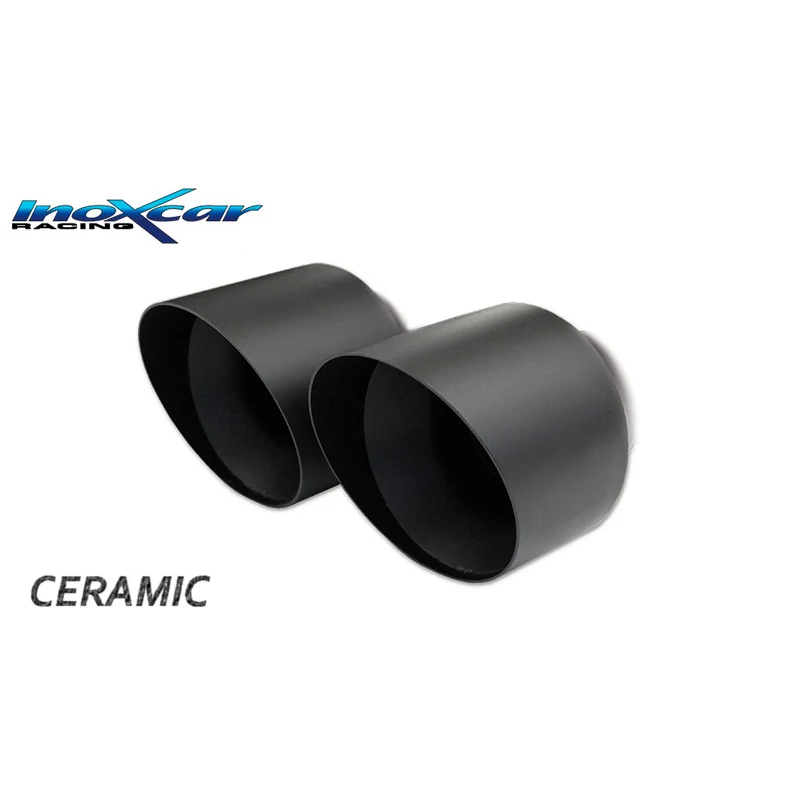 InoXcar, Dobbelt sportsudstødning, passer til Volkswagen Golf VI 2.0 TSI GTI 210hp 2009- 2x100mm Ceramic Black